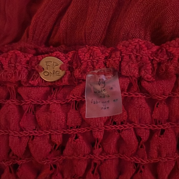 ADELLA V-Neck Sleeveless Lace Smocked Back Cotton Blend Ruffle Layered C… - Picture 10 of 10